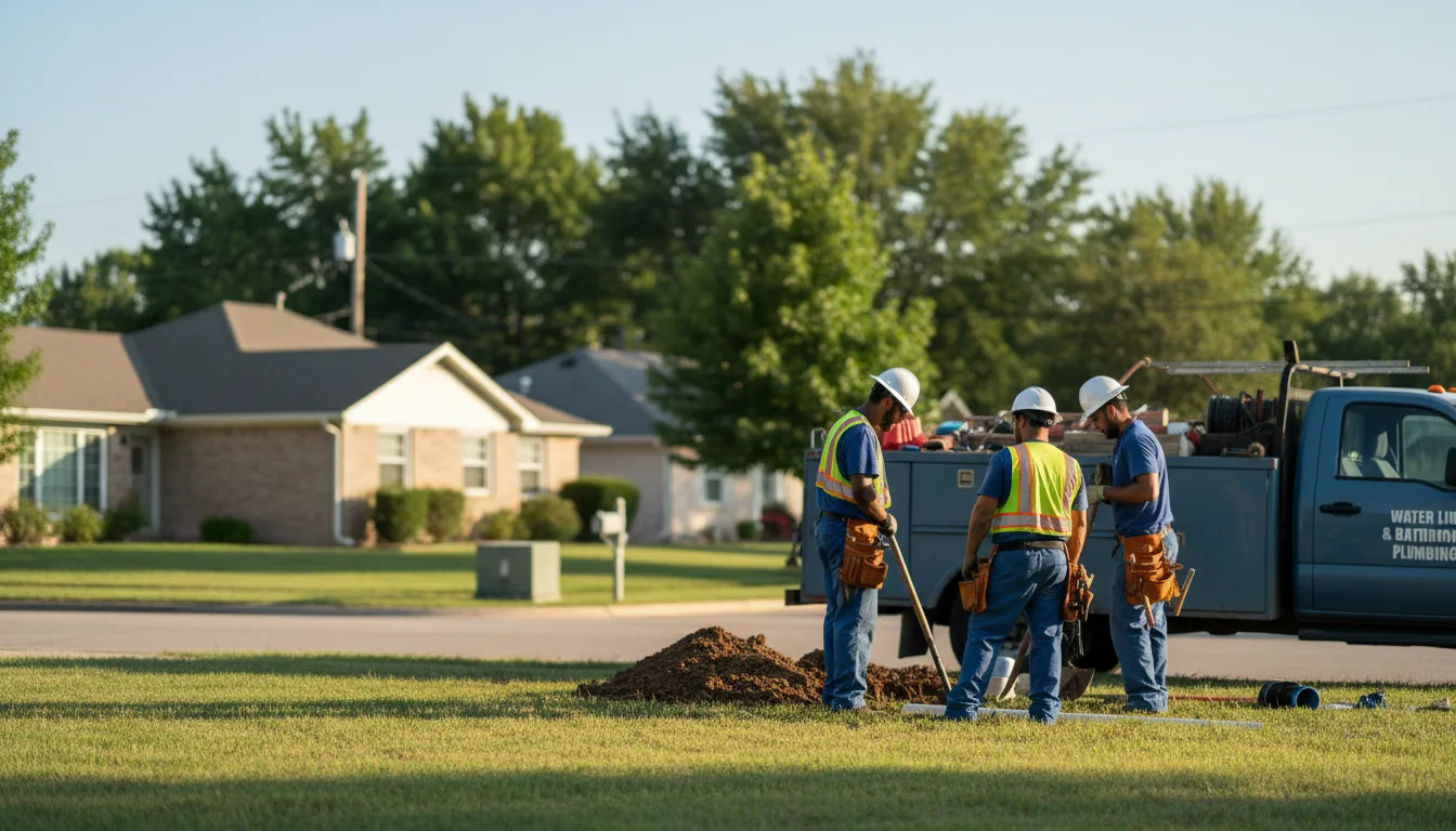 Residential water line and bathroom plumbing service in Colony, KS